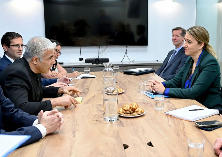 جانب من لقاء الوفد الأمريكي مع الرئيس الفلسطيني