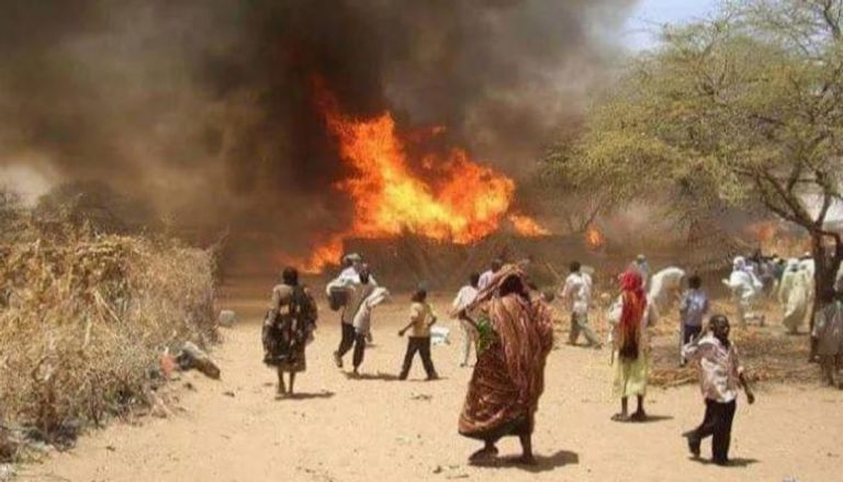 جانب من الاشتباكات القبلية في السودان