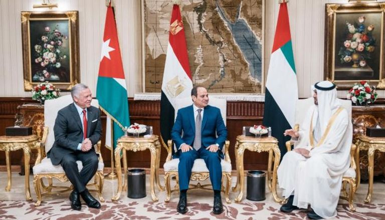 الرئيس المصري يستقبل ولي عهد أبوظبي والعاهل الأردني 