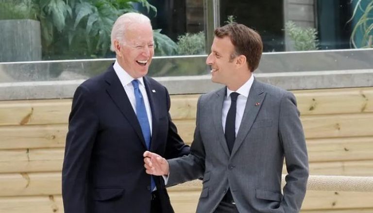 الرئيسان الأمريكي والفرنسي خلال لقاء سابق