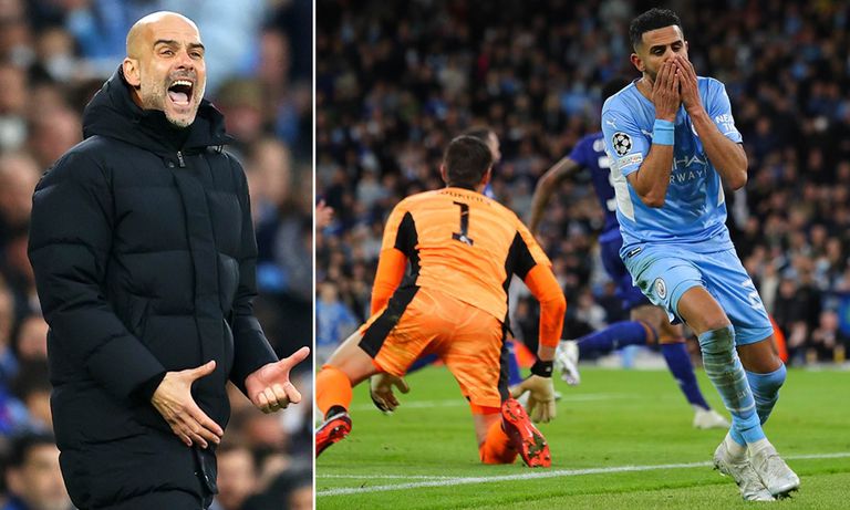 إهدار محرز وعصبية بيب