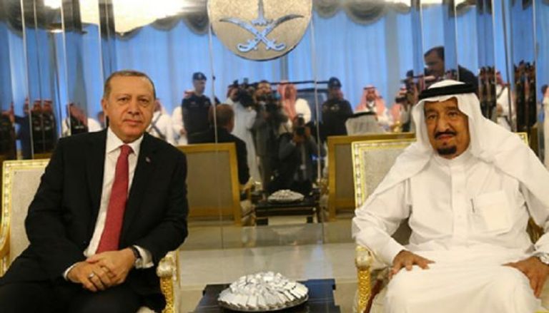 آخر لقاء بين الملك سلمان والرئيس أردوغان في جدة- أرشيفية
