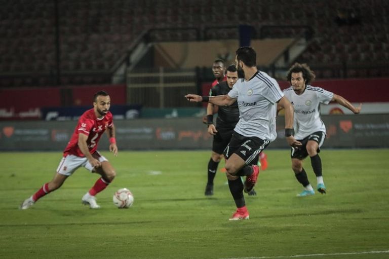 من مباراة الأهلي وطلائع الجيش في الدوري المصري
