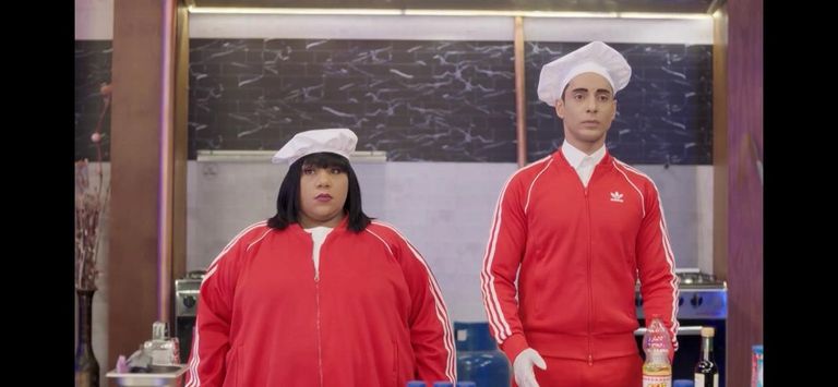 ملك زاهر في مشهد من المسلسل