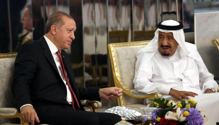 لقاء سابق بين الملك سلمان وأردوغان- أرشيفية