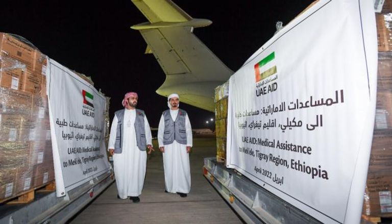 الإمارات تغيث إثيوبيا بطائرتين تحملان 34 طنا من المواد الغذائية والطبية