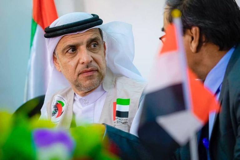 جانب من مراسم توقيع التعاون بين مؤسسة خليفة والسلطة المحلية بشبوة