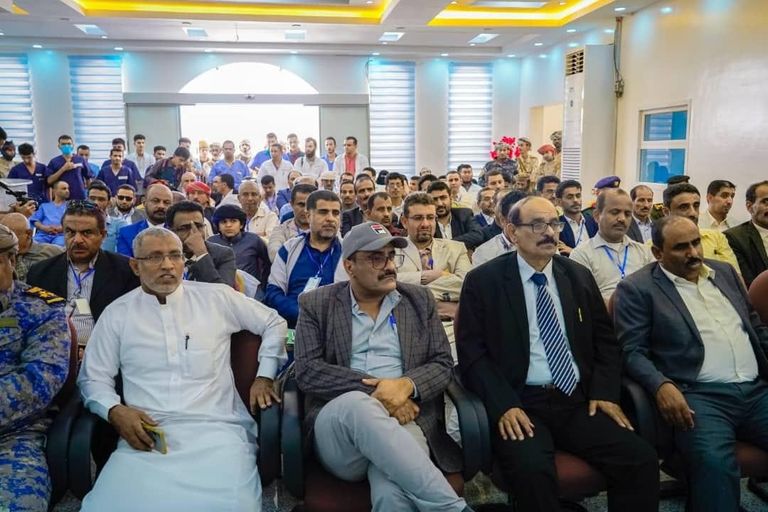 جانب من مراسم توقيع التعاون بين مؤسسة خليفة والسلطة المحلية بشبوة