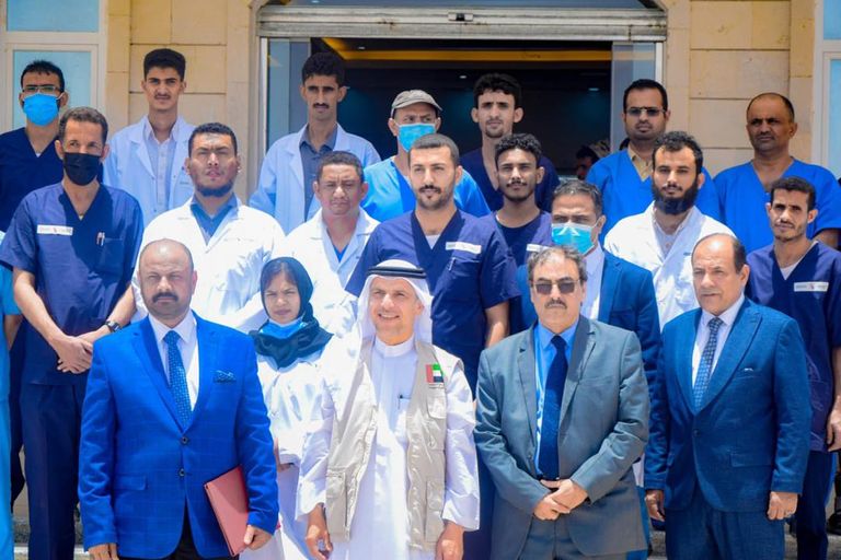 جانب من مراسم توقيع التعاون بين مؤسسة خليفة والسلطة المحلية بشبوة