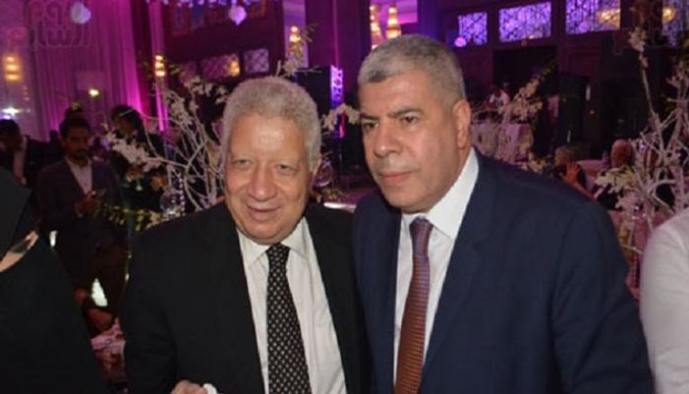 أحمد شوبير مع مرتضى منصور رئيس الزمالك