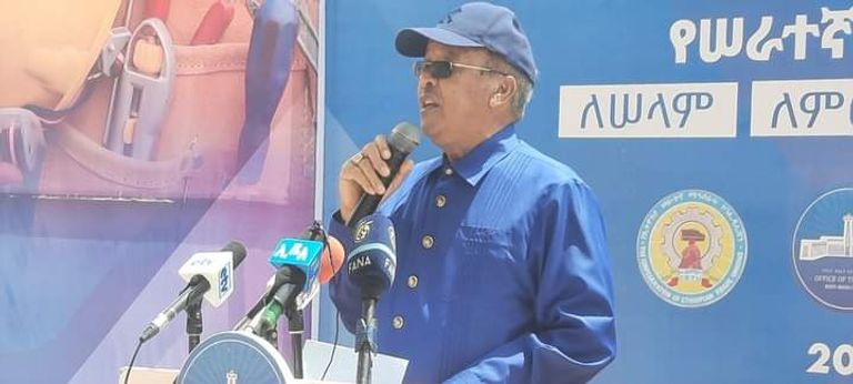 جانب من احتفال الإثيوبيين بيوم العمال العالمي 