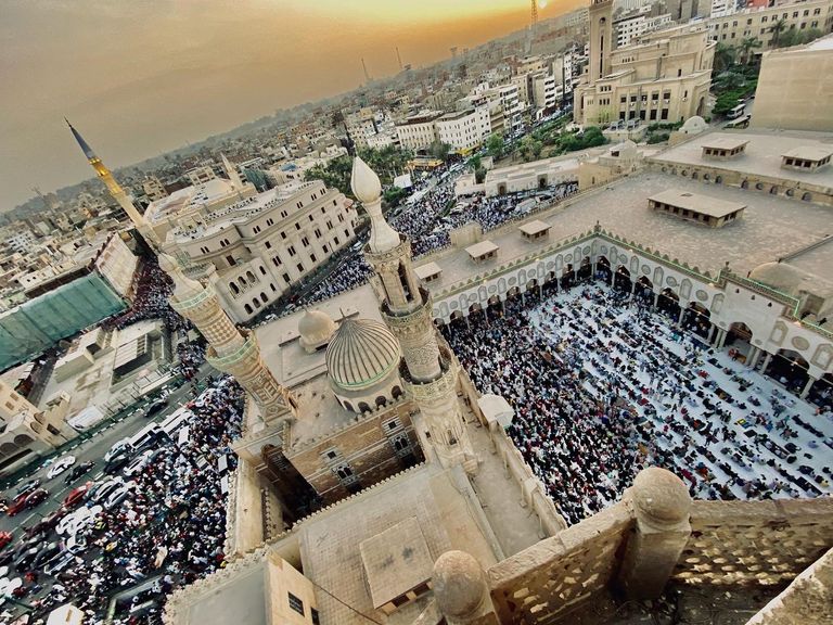 صلاة العيد من الجامع الأزهر في مصر