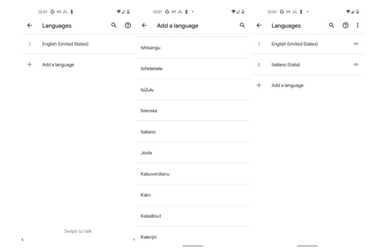 لغات جديدة مساعد جوجل