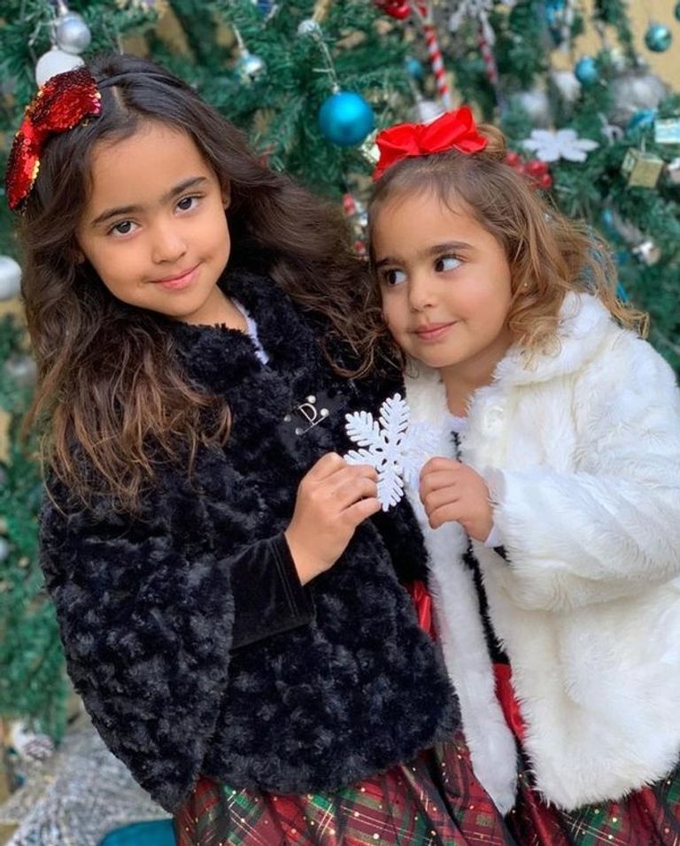 ابنتا تامر حسني وبسمة بوسيل