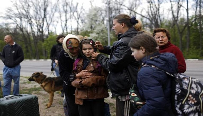 أطفال من النازحين جراء الحرب بأوكرانيا