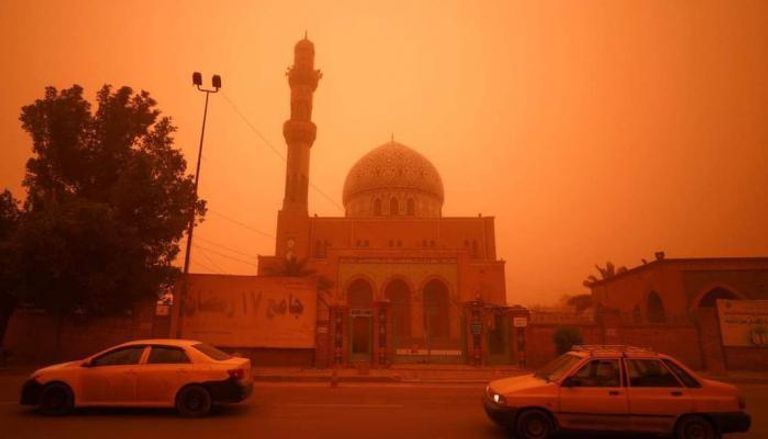 عاصفة ترابية شديدة في العاصمة بغداد (أرشيفية)