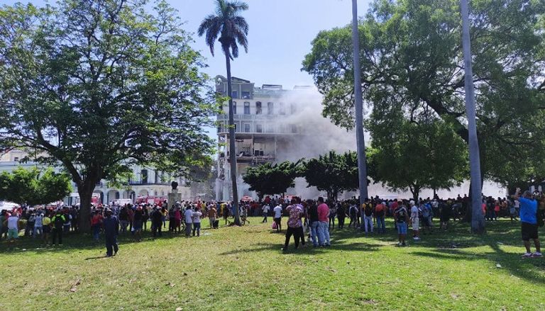 الانفجار خلف أضرارا كبيرة في الفندق