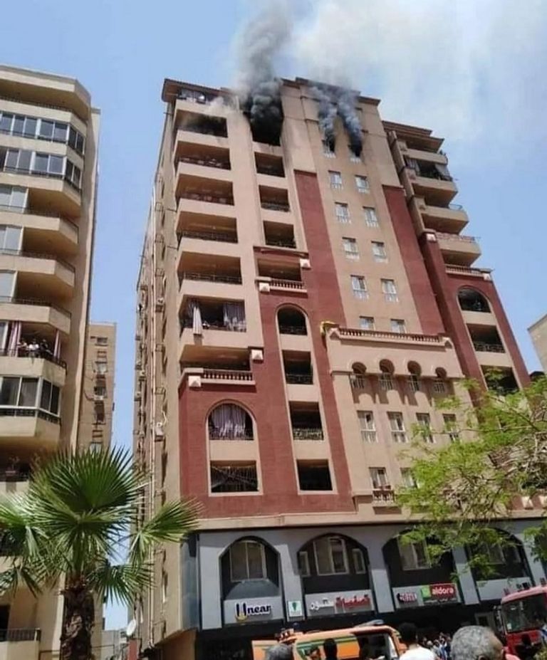 البناية التي شهدت الحادث المأساوي