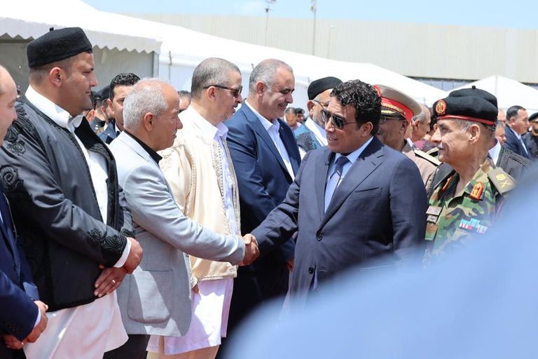 جانب من زيارة محمد المنفي إلى مصراتة (المجلس الرئاسي)