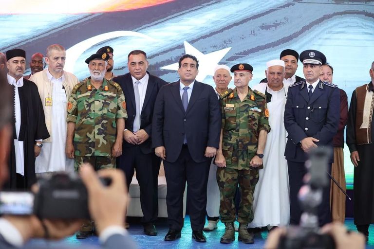 جانب من زيارة محمد المنفي إلى مصراتة (المجلس الرئاسي)