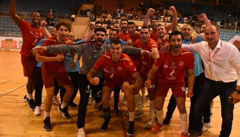 فرحة الأهلي بالفوز على الزمالك في السوبر الأفريقي لكرة اليد