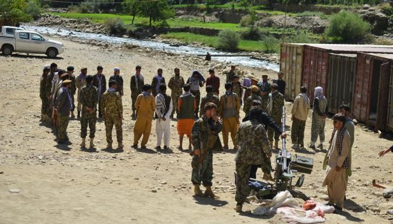 عناصر من حركة طالبان خلال معارك بنجشير