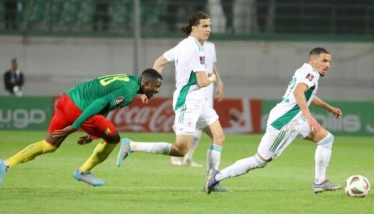 من مباراة الجزائر والكاميرون في تصفيات كأس العالم 2022