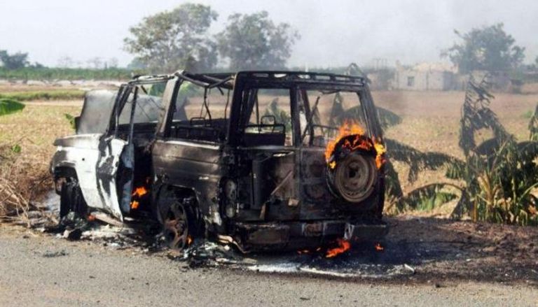 سيارة مفخخة استهدفت قائد الحزام الأمني في أبين في الشهر الماضي