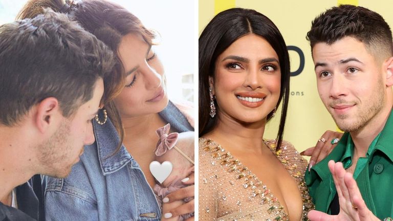 الممثلة بريانكا شوبرا وزوجها نيك جوناس