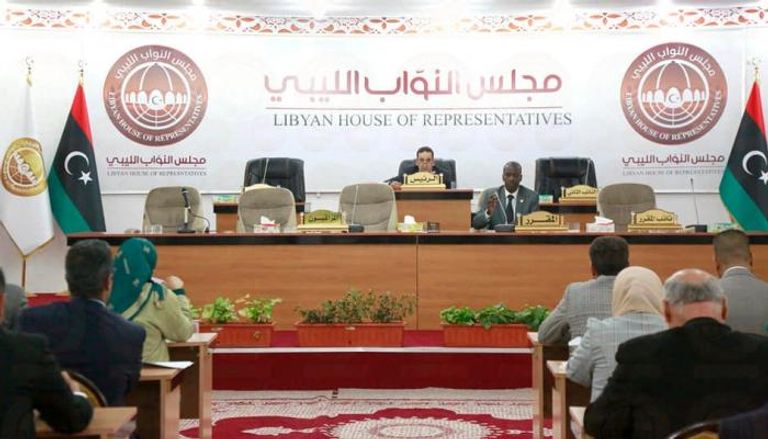 جانب من جلسة البرلمان الليبي اليوم الاثنين 9 مايو 2022