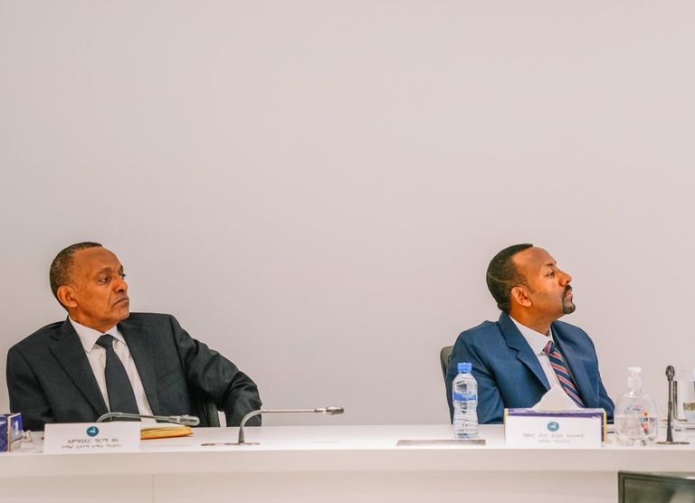 اجتماع رئيس الوزراء الإثيوبي آبي أحمد مع عدد من الوزراء