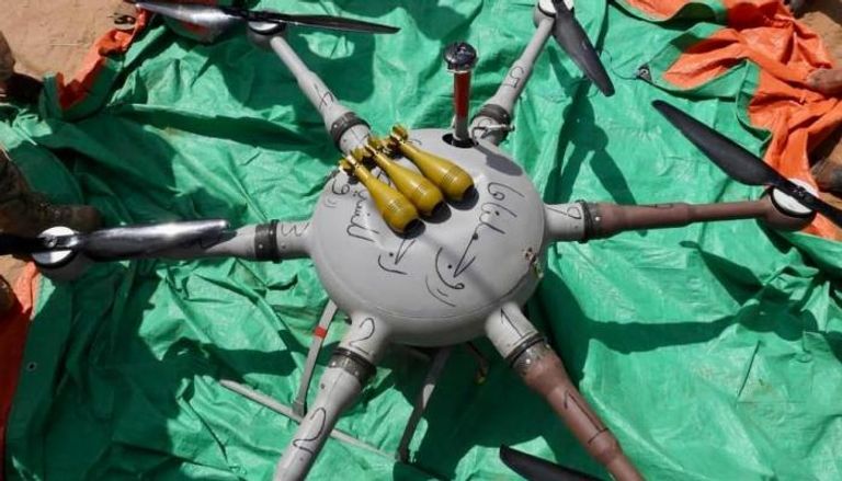طائرة بدون طيار حوثية أسقطها الجيش اليمني 