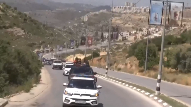 جانب من المراسم العسكرية لتوديع شيرين أبو عاقلة