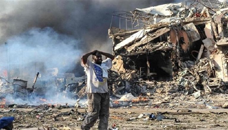 آثار عملية إرهابية سابقة في الصومال