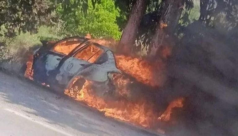 السيارة التي احترقت بسائقها شرقي الجزائر