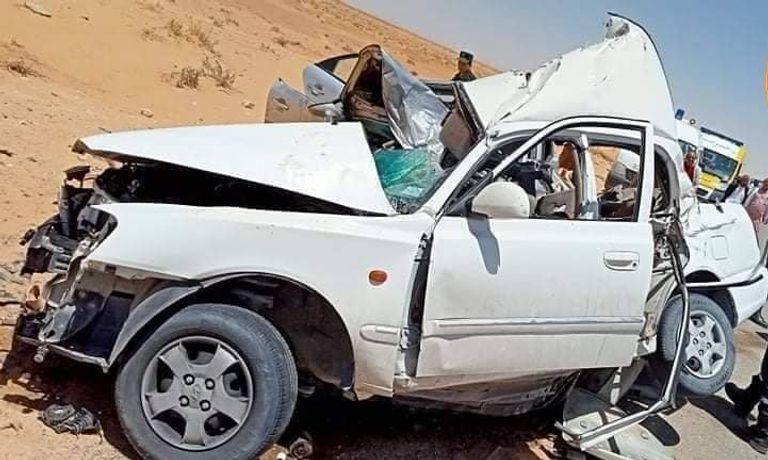 حادث السير المميت الذي وقع في الجنوب الشرقي من الجزائر