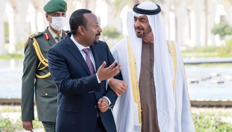 رئيس دولة الإمارات الشيخ محمد بن زايد ورئيس وزراء إثيوبيا آبي أحمد