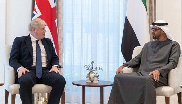 لقاء سابق بين رئيس الإمارات ورئيس وزراء بريطانيا