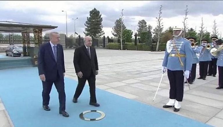 استقبال الرئيس التركي لنظيره الجزائري بأنقرة