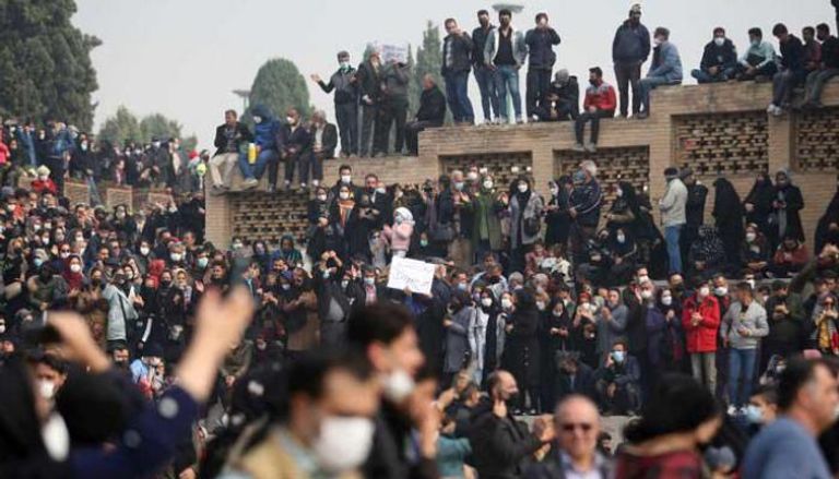 وقفة احتجاجية فى أصفهان فى نوفمبر/تشرين الثاني الماضي