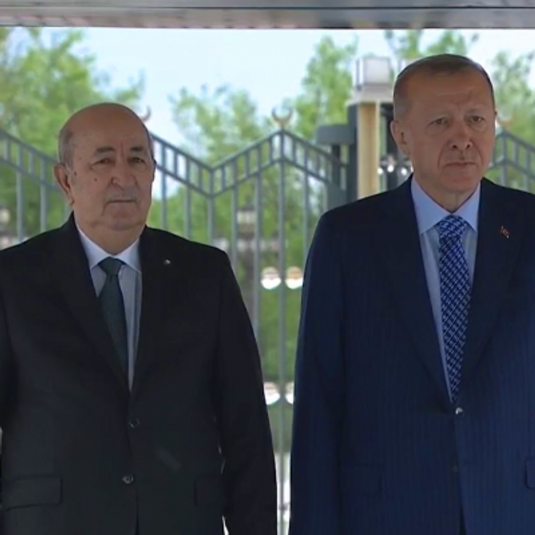 استقبال الرئيس التركي لنظيره الجزائري بأنقرة