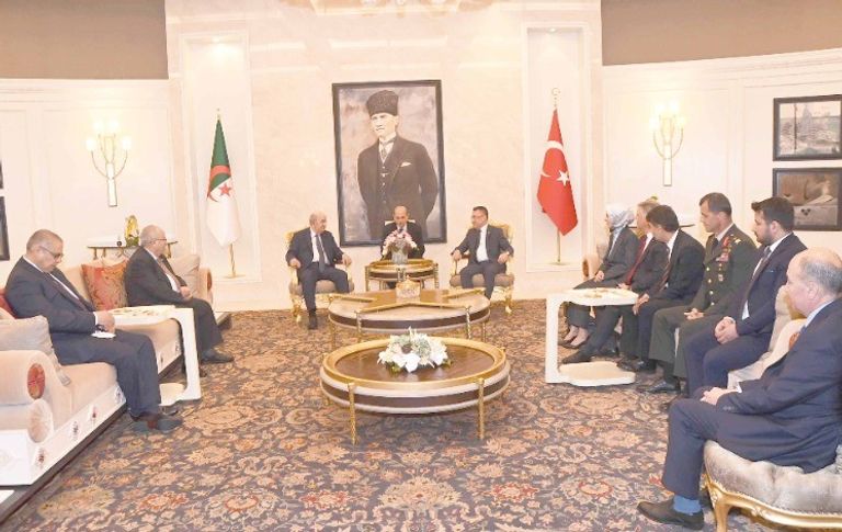 الرئيس الجزائري مع نائب الرئيس التركي
