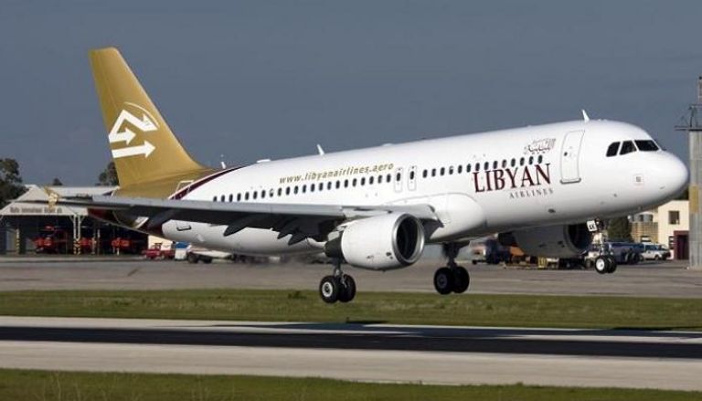 طائرة تابعة للخطوط الجوية الليبية 
