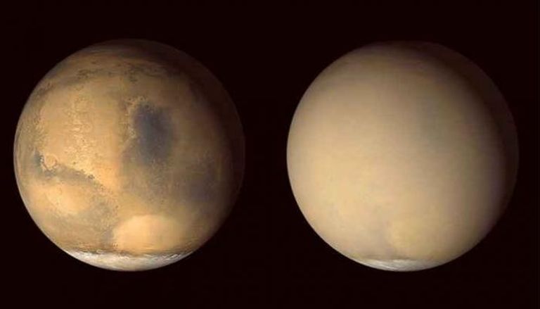  الباحثون وجدوا صلة بين عواصف المريخ الترابية واختلال توازن الطاقة الموسمي