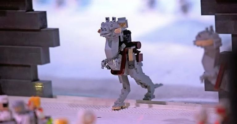 قطعة مكعبات ليجو Han Solo On Tauntaun قطع ليجو سفينة الفضاء