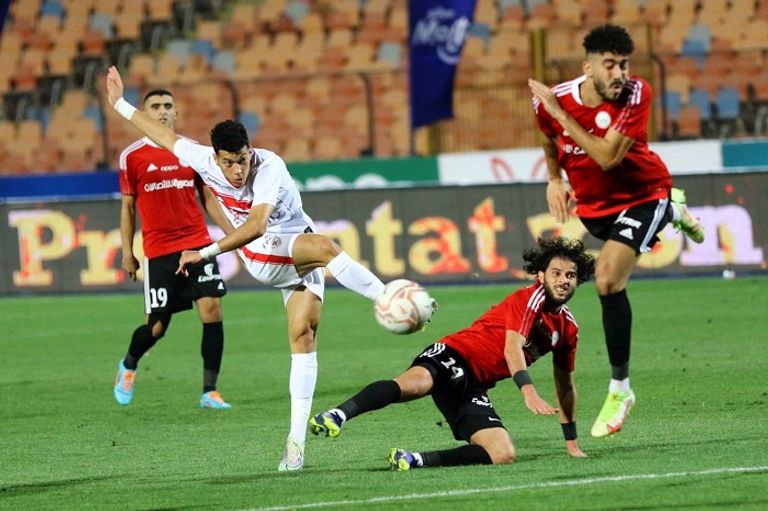 من مباراة الزمالك وطلائع الجيش في الدوري المصري