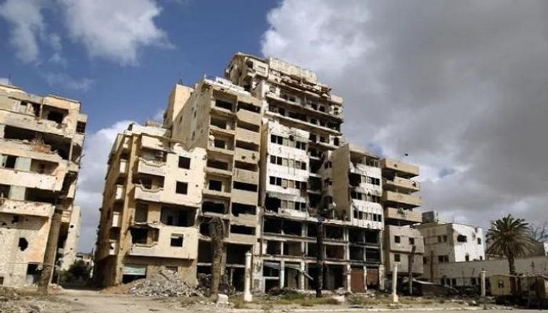 مبان مدمرة في بنغازي (أرشيفية)