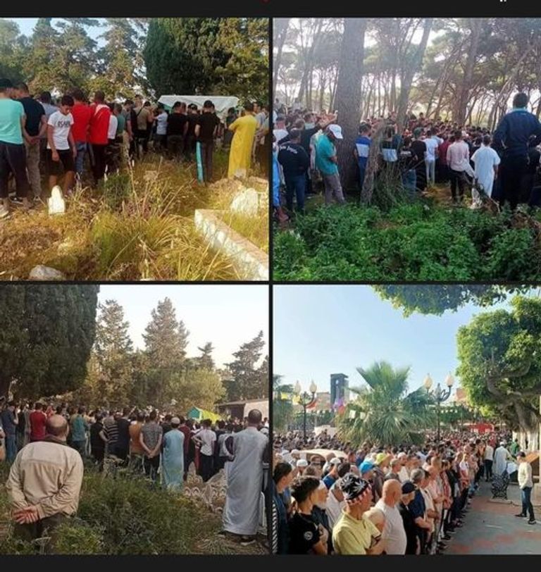 جنازات الشباب الجزائريين الـ11 الذين هلكوا في عرض البحر جنازة الشباب الجزائريين الـ11 الذين هلكوا في عرض البحر