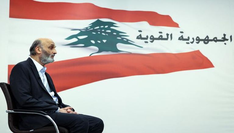 سمير جعجع رئيس حزب القوات اللبنانية - الفرنسية