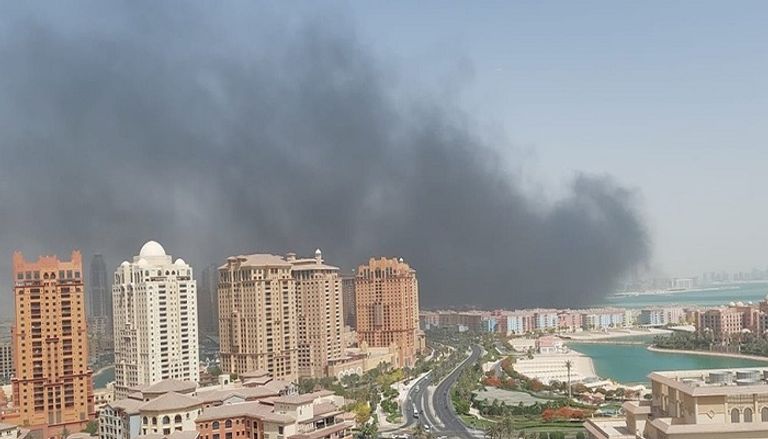 جانب من الحريق